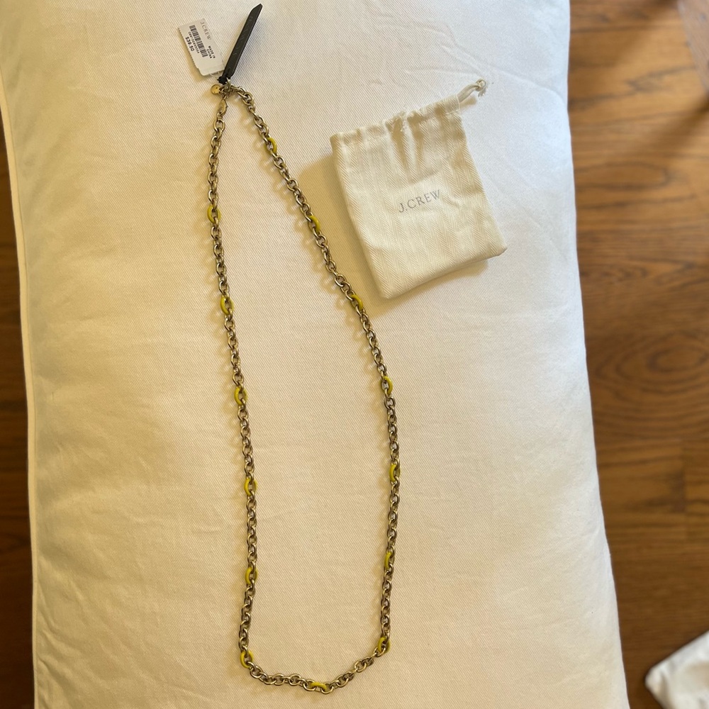J. Crew Chain Necklace w/ Yellow Accents